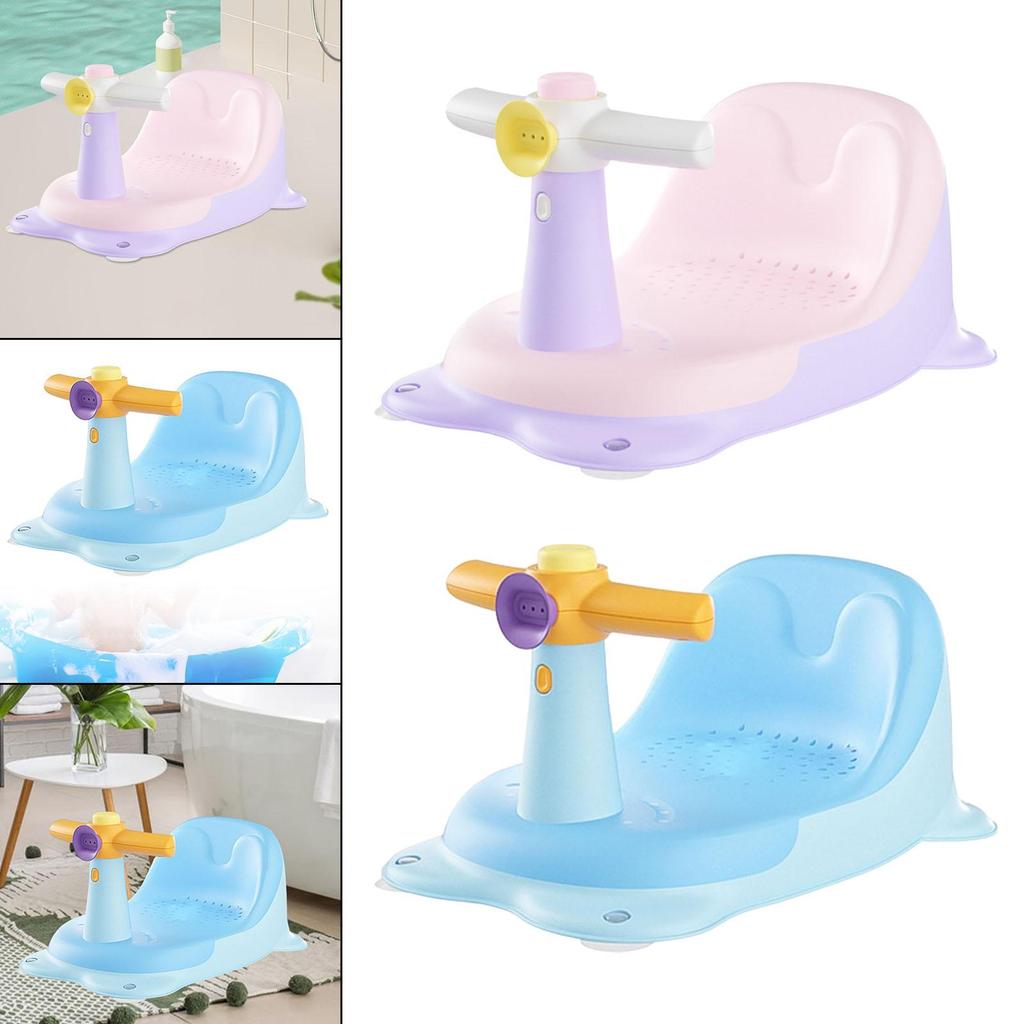 Household Baby Bath Seat Bath Chair Bath Mat for Children 6-18 Months