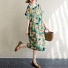 Xitao Print Floral Short Sleeve Dress ZMY1114