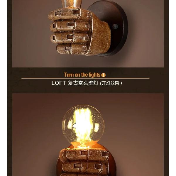 Vintage Wood Wall Lamps In the United States, Resin Lamps for Restaurants, Studios, Restaurants, Bars, and Cafes