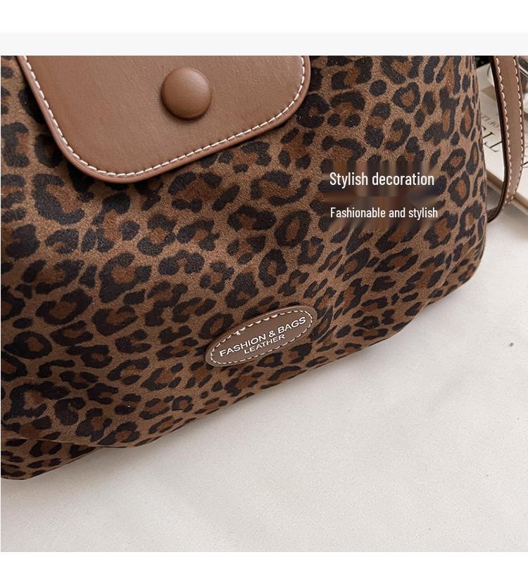Leopard Print Large Capacity Crossbody & Shoulder Bag for Women - 2025 Leather Suede Tote