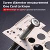 Thread Checker Screw Measurement Ruler Space Saving Nut Gauge Screw Measuring Tool Industry Cra R5B7