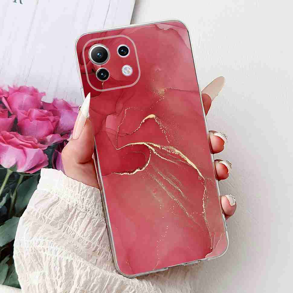 For Xiaomi Mi 11 Lite 4G Case M2101K9AG Colorful Flower Butterfly Soft Silicone TPU Cover For Xiaomi Mi 11Lite 5G 6.55" Bumper