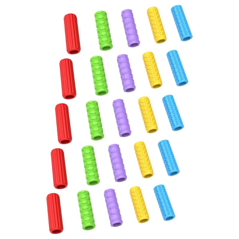 Silicone Writing Grips Random Styles Hand Fatigue Relief Non Slip Surfaces Textured Ergonomic School Office Essential