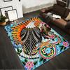 Colorful Eagle and Dragon Tattoo Style Carpet with Floral Patterns Suitable for Use As an Anti-slip for Living Room Bedroom Sofas