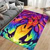 Abstract Rainbow Fire Design suitable as a non-slip mat for the living room or bedroom sofa