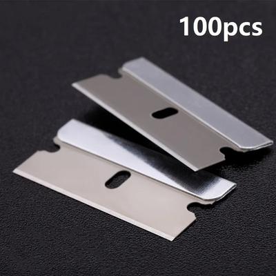 100 Pack Single Edge Razor Blades, 100 Blades, Utility Knife, Heavy Duty One Edge Razor