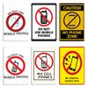 Keine Mobiltelefone benutzen Handyfreie Zone Handy-Lautsprecher-freie Zone Warnschild Metall Wandbild Dekor Druck Höhle Blechschild Poster