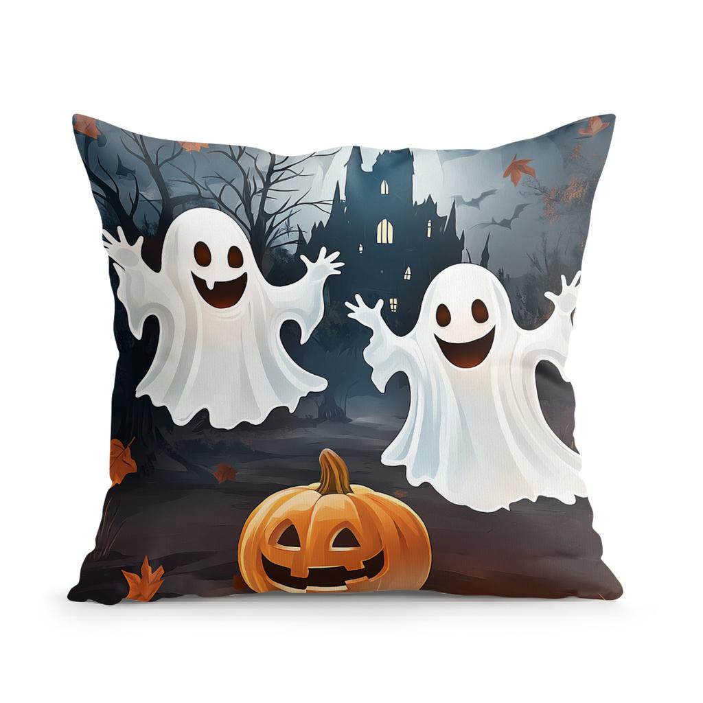 Halloween Ghost Cushion Pillowcase Printed Polyester 45X45Cm Throw Pillowcover Decorative Sofa Cushion Pillowslip Home Decor