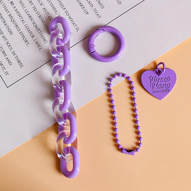 Sweet Cartoon Cute Heart Shaped Keychain Pendant Creative Chain Key Ring  Bag Hanging Decoration Accessories Gifts