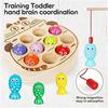 Wooden Magnetic Fishing Game Toy, Montessori Fine Motor Skill Learning Toy for Kids 3+, Color Matching Educational Gift for Boys Girls