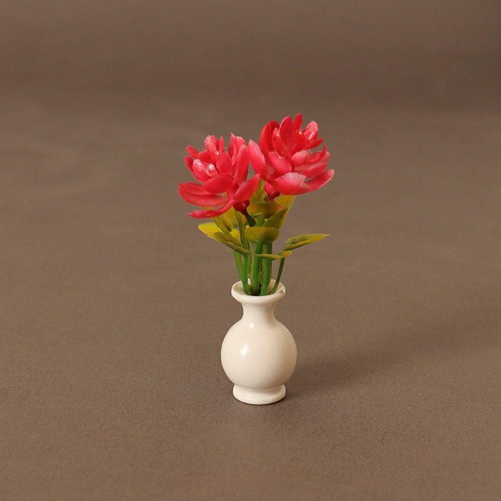 1:12 Dollhouse Miniature 4 Colors Outdoor Vase Accessories  Miniature Dollhouse Decorations