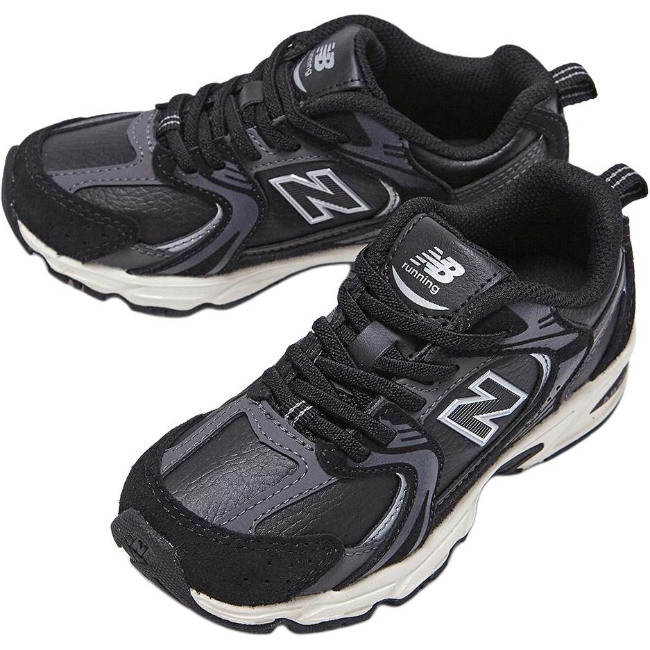 New Balance NB 530 Comfortable Versatile Shock Absorbing Durable Low Top Casual Shoes Kids Sneakers Black PZ530BMT