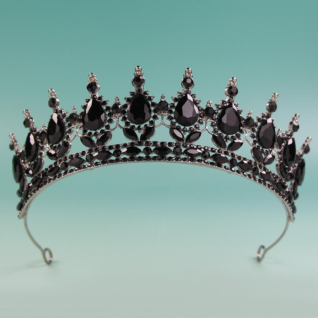DIEZI 8 Colors Baroque Luxury AB Rhinestone Crystal Tiara For Women Wedding Party Elegant Bridal Bride Crown Hair Accessories