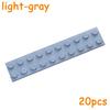 Non-Toxic 20Pcs 3832 Size 2X10 Dot Plate Moc Assemble Particles Diy Building Blocks 2*10 Figures Bricks Educational Creative Toy For Kid