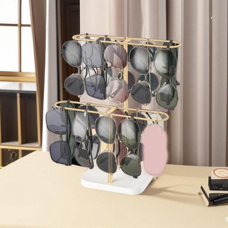 Metall-Sonnenbrillenhalter Mehrstufige Organizer zur Aufbewahrung mehrerer Paare Stabiler Brillenständer für Zuhause, Büro, Auslage