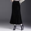 Sequined Velvet Fishtail Midi Skirt - 2026 Spring Fashion