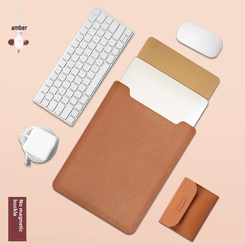 Ultra-Thin PU Leather Sleeve for Non-Magnetic MacBook Laptops