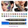 Soft Tip Temporary Skin Marker Pen - Disposable Body and Face Paint for Festivals and Parties