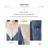 Plus Size Women's 2026 Summer Lace Patchwork Denim Dress - Light Luxury & Mature Style