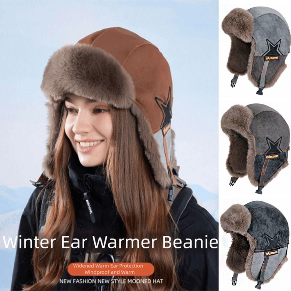 Windproof Riding Plush Hat Anti Fog Warm Ski Hat Casual Lei Feng Hat Outdoor