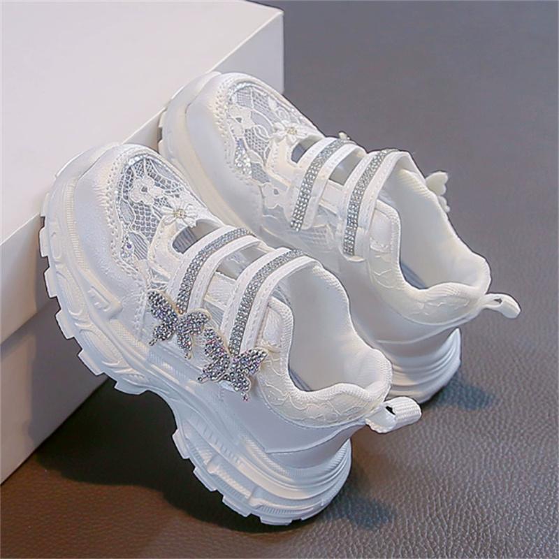 

New Summer Kids Sandals For Girls Mesh Bling Bling Breathable Children Casual Shoes Soft Sole Toddler Girls Sandals EU 21-30 21 бежевый