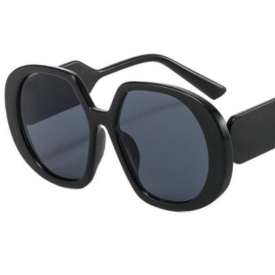 Fashion Sun Glasses Candy Color Anti-UV Spectacles Oversize Frame Eyeglasses Women Round Google Retro Sunglasses