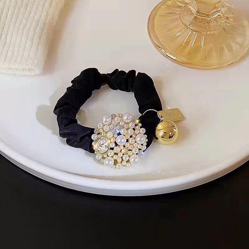 Korean Camellia Flower High-End Hair Tie Bun Rope