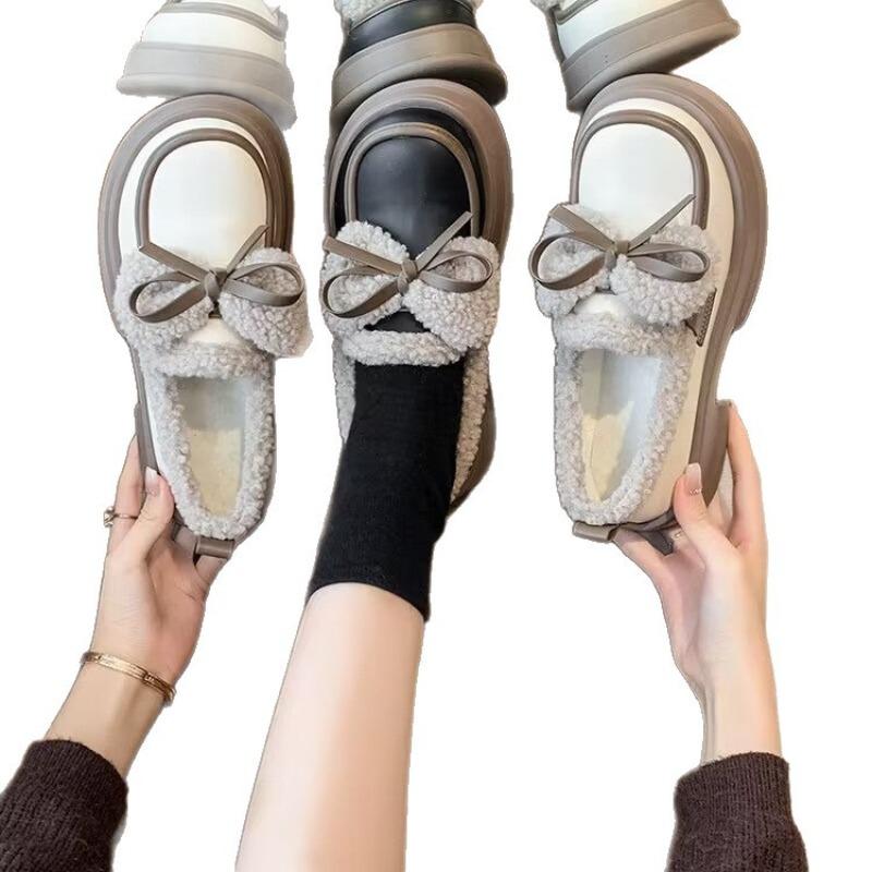 Retro Cake-soled Shoes, New Cotton Shoes, One-step Shoes