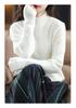 2024 A/W Women's Pure Wool Half-High Neck Loose Pullover Sweater