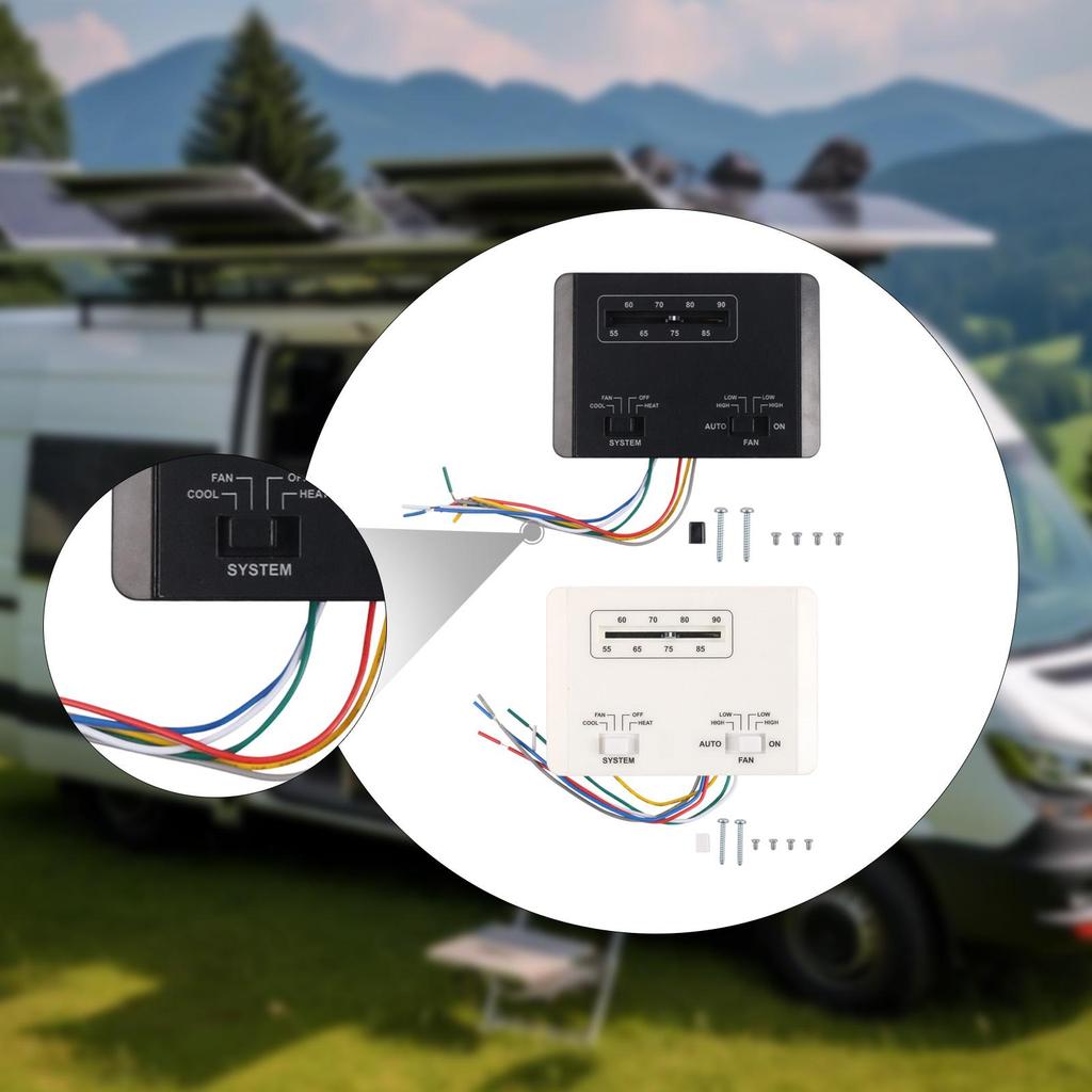 RV Thermostat Heat Cool Control Wall Heating/Cooling Control Temperature Regulation Replace Single Stage for 7330F3852