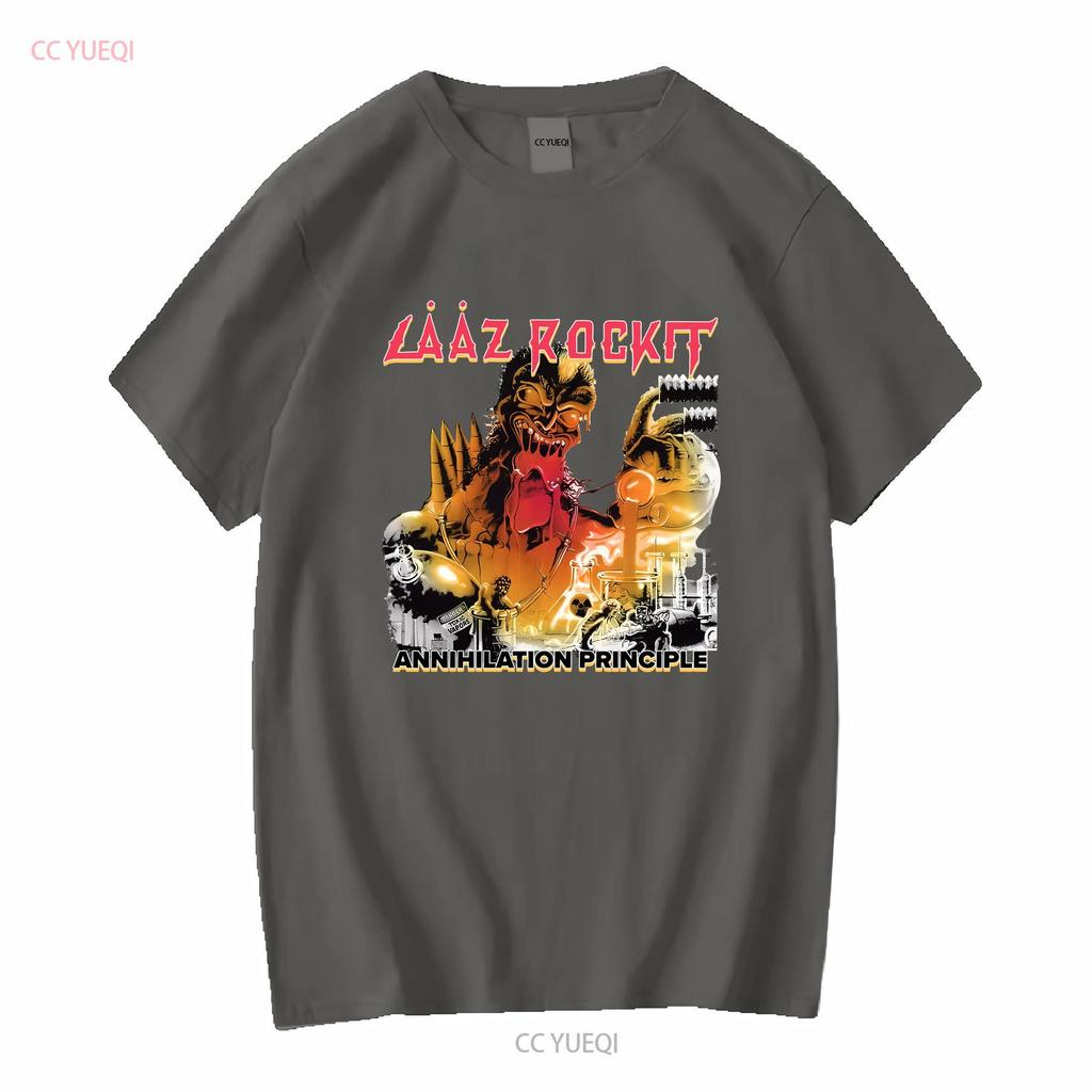Laaz Rockit Band Bílé tričko Všechny velikosti S 5XL T2094 vintage Vyprané Měkké s potiskem Univerzální Prodyšné Pohodlné Ležérní pánské