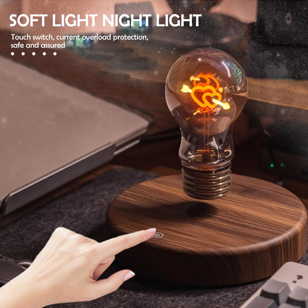 Novelty Levitating Moon Night Light 360° Rotation Magnetic Floating Moon Lamp With 3 Colors For for Home Office Desk Decor