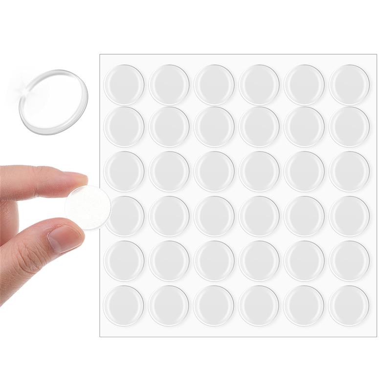 36pcs Cabinet Bumpers Clear Adhesive Bumpers Self Stick SoftSilicone Pads Glass Table Top Pads Furniture Bumpers Nonslip Pads