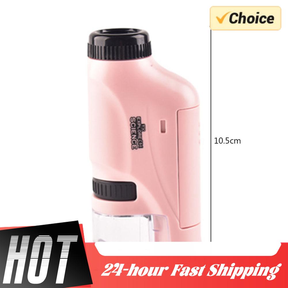 Handmikroskop 60-120X Elektrisches Mikroskop Pädagogisches Wissenschaftsmikroskop Batteriebetrieben zum Beobachten Lernen