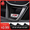 For VW VOLKSWAGEN 2026 New Senior R Rline Logo Car Steering Wheel Trim ABS Plating Stickers Accessories For Volkswagen GTI Polo