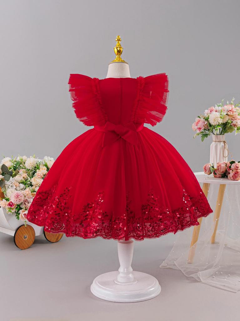 Robe de Princesse Formelle pour Enfants - Jupe Bouffante Fleurie Style Européen & Américain pour Défilés de Mode & Spectacles de Piano