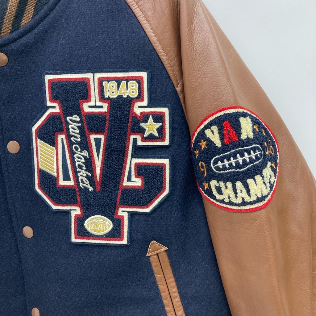 VAN JACKET 2019 Navy X Brown JW-19502 Premium Stadium Jacket L Navy brownUsed
