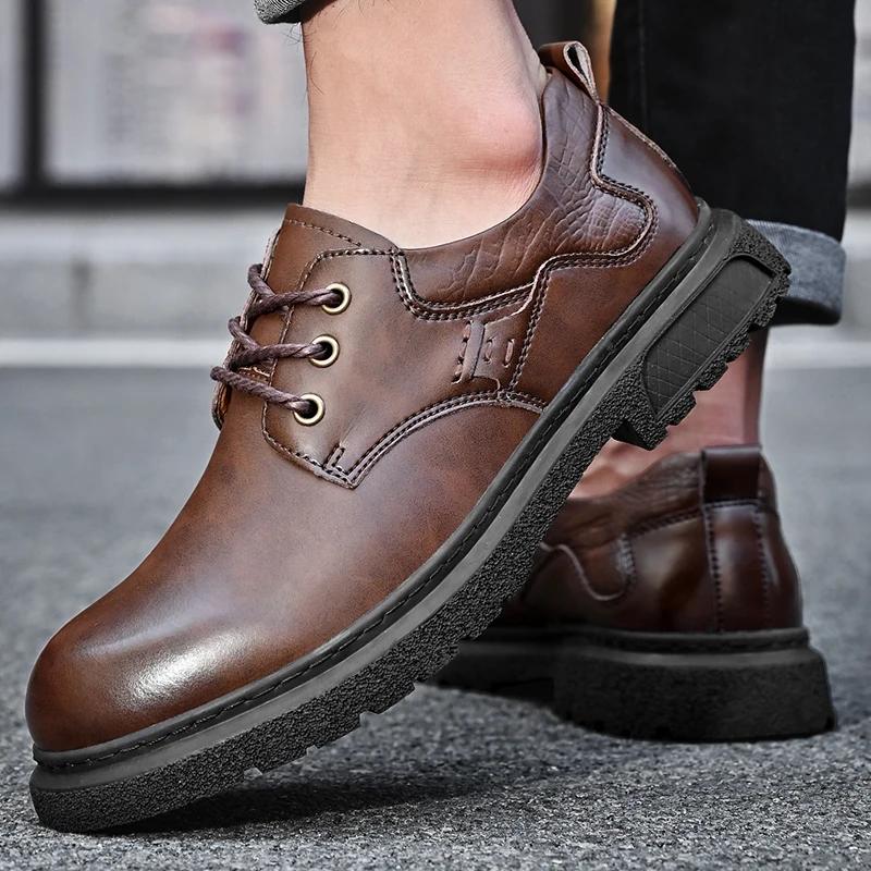 Мужская кожаная повседневная обувь ручной работы — фото 5