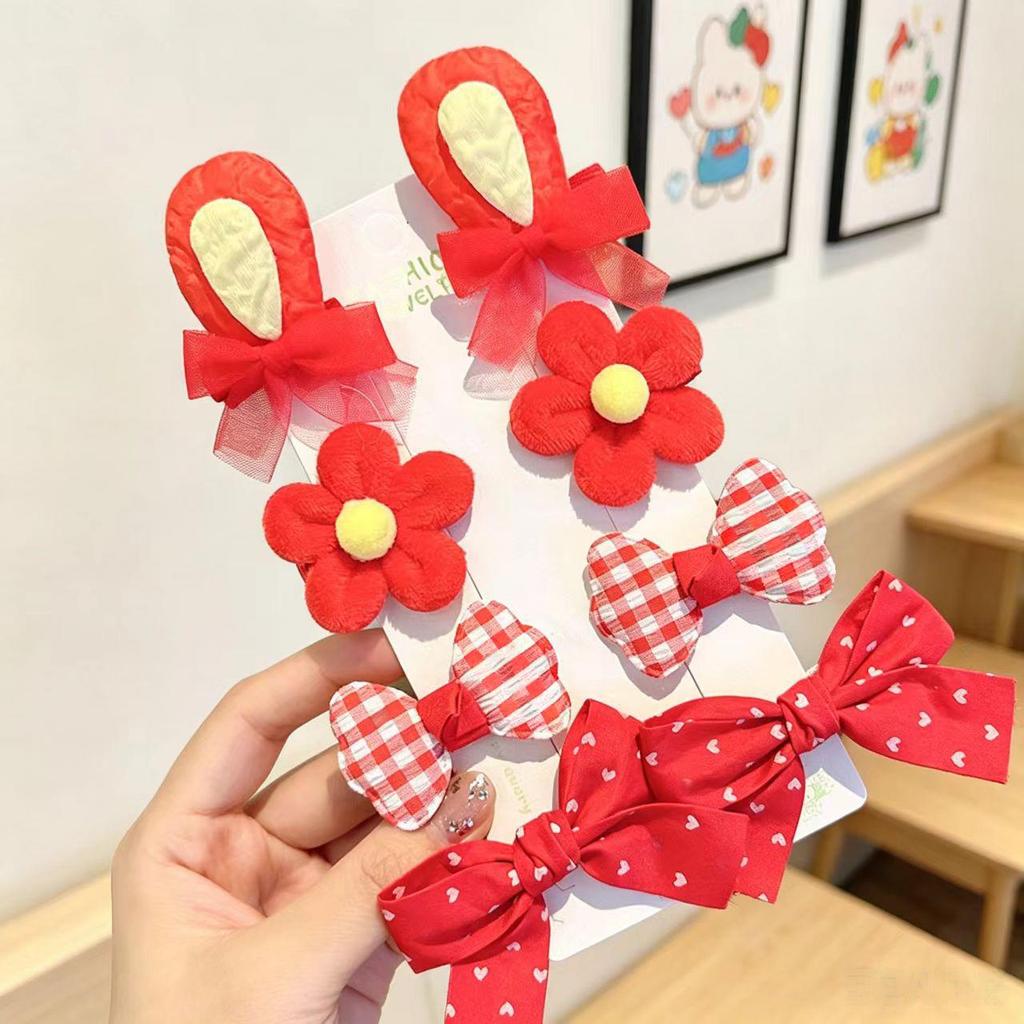 Children's Sweet Flower Hair Clip Set - Gentle On Fine Hair