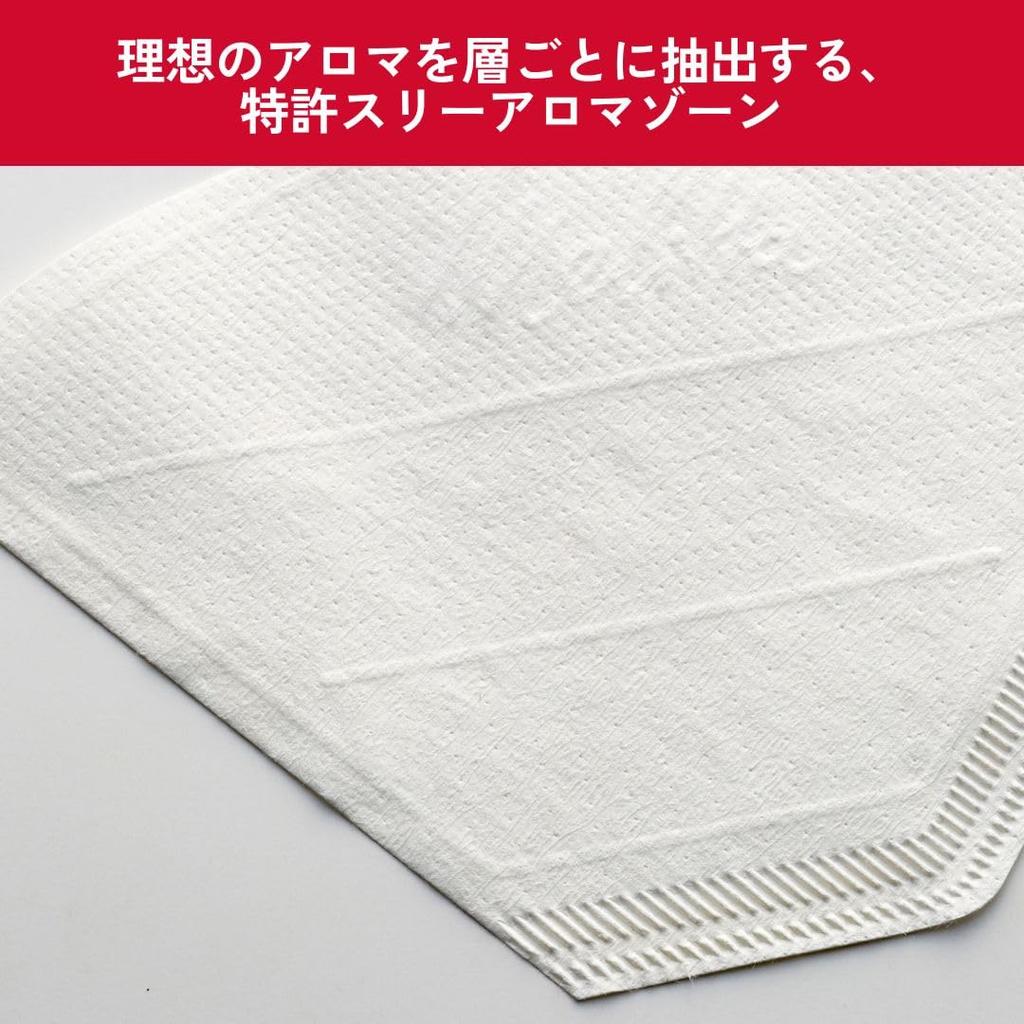 Melitta Filter Paper, 4-8 Cups, Original FSC Mix, 1x4, Natural White, 80 Sheets, PO-148W