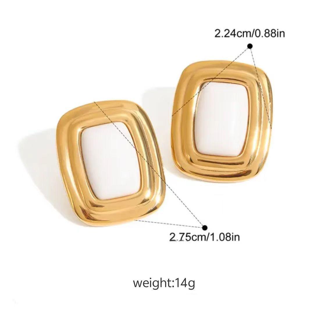 Titanium Steel Earrings Niche Light Luxury High-end Earrings Stainless Steel Studs