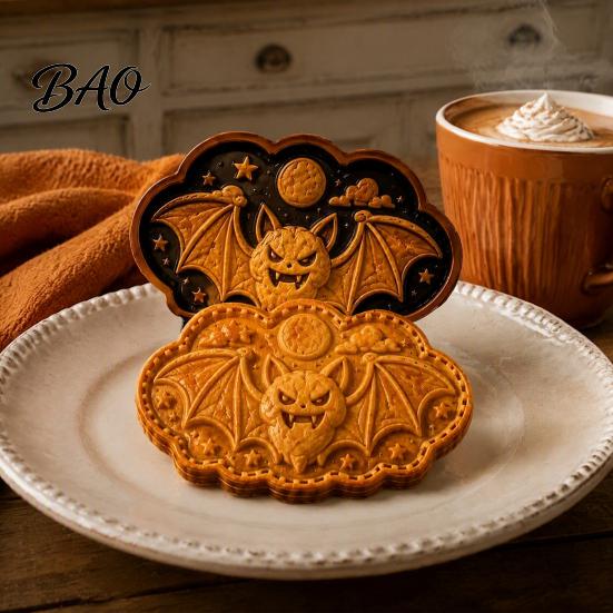 Halloween Cookie Cutters for Pastry Mini Pie Press Mold, Hand Cutter Holiday Baking, Molds Baking Party DIY Dessert Tool, Non-Stick Mold Kids Kitchen