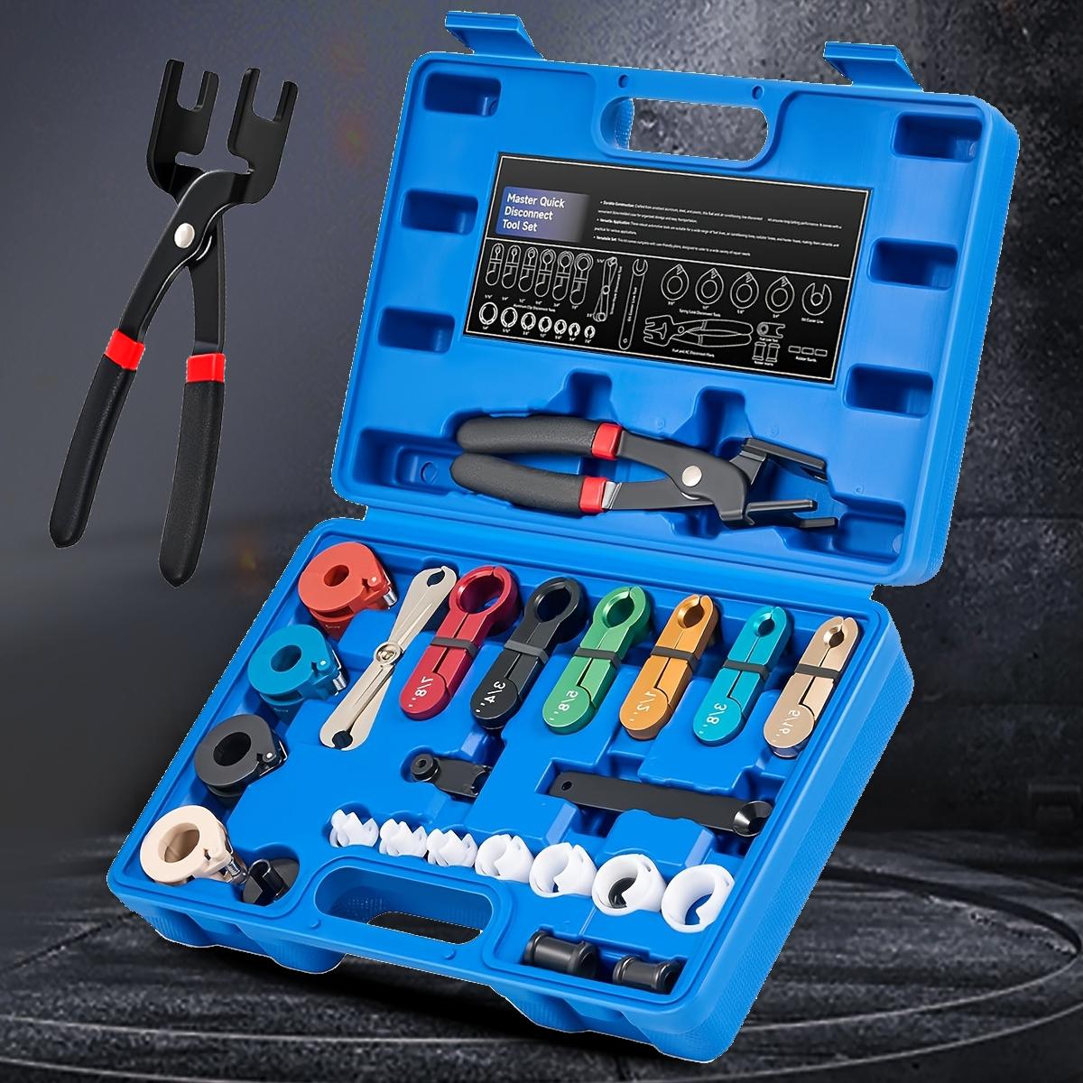 

26pc Fuel Line Disconnect Tool Set with Fuel and AC Disconnect Pliers,Fuel Line Removal Tool Set for AC Fuel&Transmission System синий