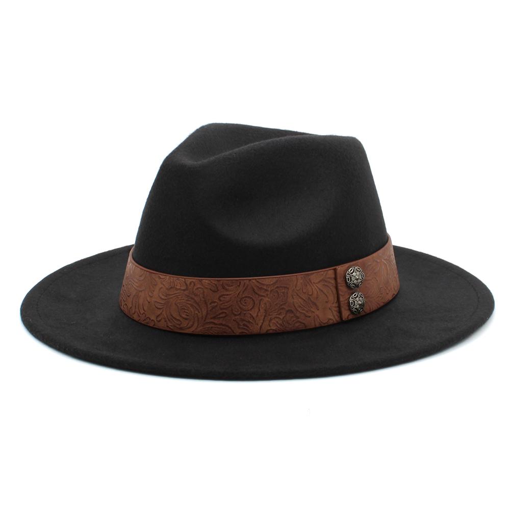 

2 Sizes Parent-child Men Women Kids Panama Hats Wide Brim Sunhats Fedora Caps Trilby Jazz Outdoor Travel Party Street Style 53-54CM