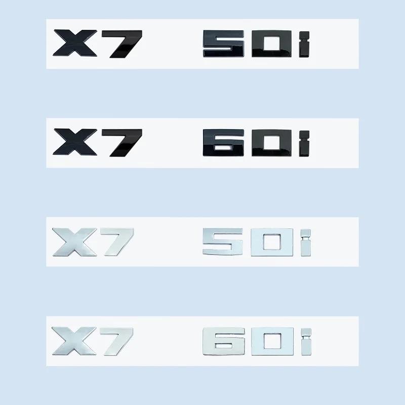 ABS Car Truck Badge, Logo Sticker, Black Chrome, 3D, M, X7M50i, X7M50d, X7M60i, X7, M50i, M50d, BMW, X7 Series, G07