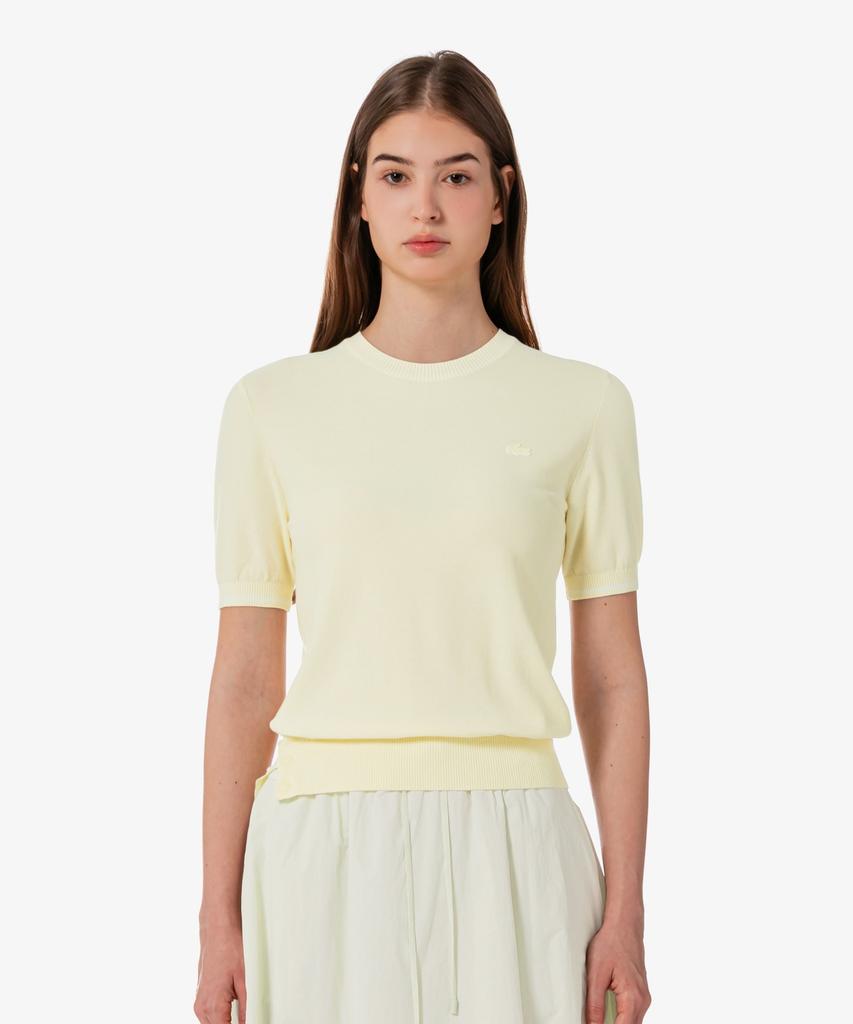 LACOSTE Women'S Basic Short Sleeve Round Sweater Af335E-56G S7G