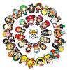 1pcs Japanese Anime One Piece Shoe Charms PVC Cartoon Shoes accessories Decoration Buckle Fit Bands Bracelets Clog Sandal Garden