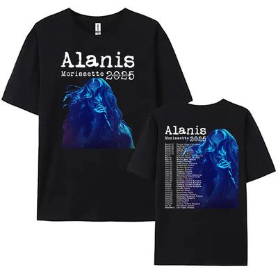 Alanis Morissette 2025 World Tour T-shirt Manica Corta Girocollo Magliette Donna/Uomo Streetwear Hip Hop Magliette Unisex Top in Cotone