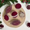 10-pack Christmas Ball Pendants, Special-shaped Flocking Painted Balls, Christmas Party Venue Decorations