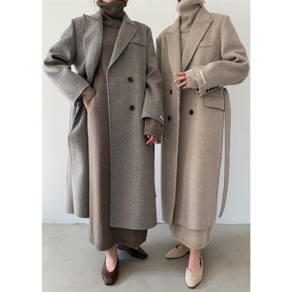 Dickes Winter Damenkleid Langarm Strickkleider Maxi Vintage Übergröße Kleider